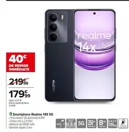 Carrefour Smartphone Realme 14X 5G offre