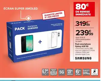 Carrefour SAMSUNG Pack smartphone Galaxy A26 5G offre