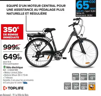 Carrefour TOPLIFE Vélo électrique offre