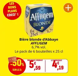 Coccinelle Supermarché Bière blonde d'abbaye affligem offre