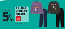 E.Leclerc TISSAIA Pyjama velours enfant offre