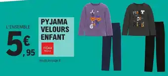 TISSAIA Pyjama velours enfant