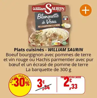 Coccinelle Supermarché Plats cuisinés william saurin offre