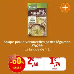 Coccinelle Supermarché Soupe poule vermicelles petits légumes knorr offre