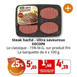 Coccinelle Supermarché Steak haché ultra savoureux socopa offre