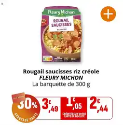 Coccinelle Supermarché Rougail saucisses riz créole fleury michon offre
