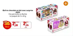Coccinelle Supermarché Œuf en chocolat au lait avec surprise zaini offre