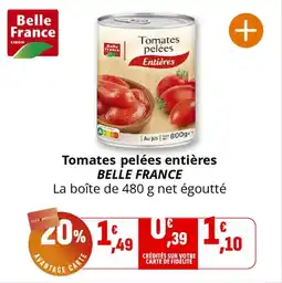 Coccinelle Supermarché Tomates pelées entières belle france offre