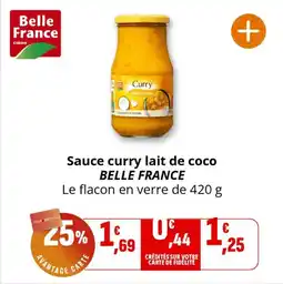 Coccinelle Supermarché Sauce curry lait de coco belle france offre
