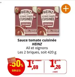 Coccinelle Supermarché Sauce tomate cuisinée heinz offre