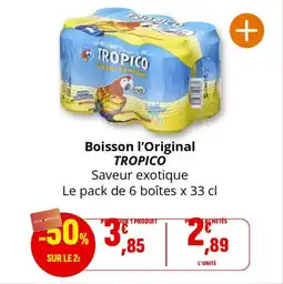Coccinelle Supermarché Boisson l'original tropico offre