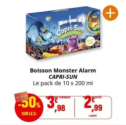 Coccinelle Supermarché Boisson monster alarm capri-sun offre
