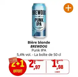Coccinelle Supermarché Bière blonde brewdog offre