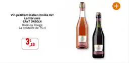Coccinelle Supermarché Vin pétillant italien emilia igt lambrusco sant orsola offre