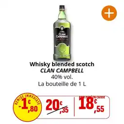 Coccinelle Supermarché Whisky blended scotch clan campbell offre