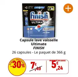 Coccinelle Supermarché Capsule lave vaisselle ultimate finish offre
