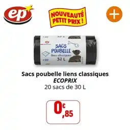 Coccinelle Supermarché Sacs poubelle liens classiques ecoprix offre