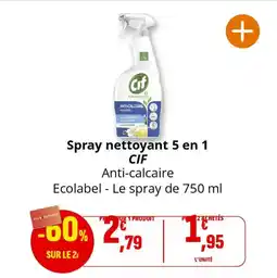 Coccinelle Supermarché Spray nettoyant 5 en 1 cif offre