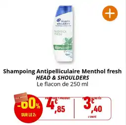 Coccinelle Supermarché Shampoing antipelliculaire menthol fresh head & shoulders offre