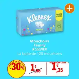Coccinelle Supermarché Mouchoirs family kleenex offre