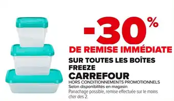 Carrefour Market Sur toutes les boîtes freeze carrefour offre