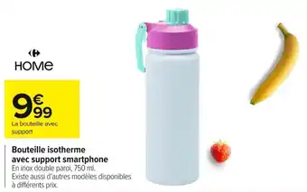 Carrefour Market Bouteille isotherme avec support smartphone offre