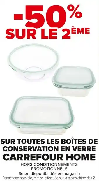 Carrefour Market Sur toutes les boîtes de conservation en verre carrefour home offre