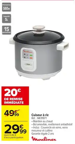 Carrefour Market Cuiseur à riz Moulinex offre