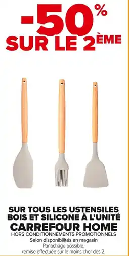 Carrefour Market Sur tous les ustensiles bois et silicone à l'unité carrefour home offre