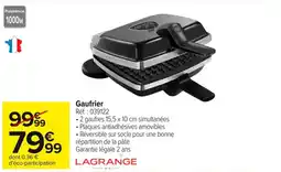 Carrefour Market Gaufrier LAGRANGE offre