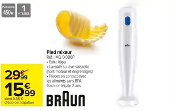 Carrefour Market Pied mixeur BRAUN offre