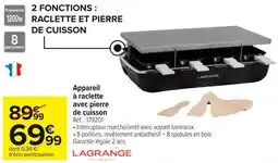Carrefour Market Appareil à raclette avec pierre de cuisson offre