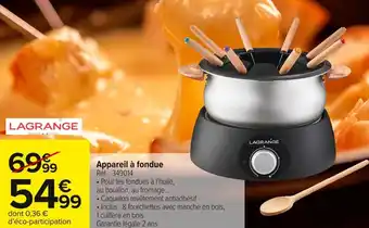 Carrefour Market Appareil à fondue LAGRANGE offre