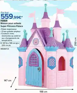 Costco Feber maison pour enfants super princess palace offre