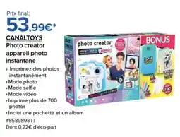 Costco Canaltoys photo creator appareil photo instantané offre