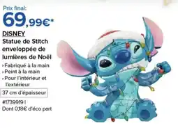 Costco Disney statue de stitch enveloppée de lumières de noël offre