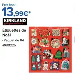 Costco Kirkland étiquettes de noël offre