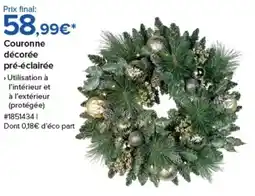 Costco Couronne décorée pré-éclairée offre