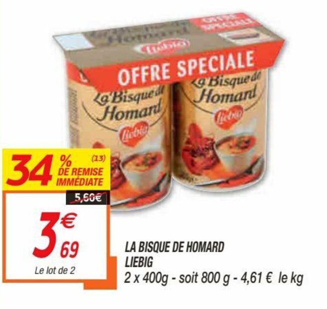 Promo La bisque de homard liebig chez Netto