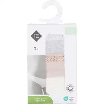 Carrefour TEX Slips en coton dentelle femme offre