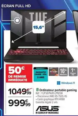 Carrefour Asus - ordinateur portable gaming offre