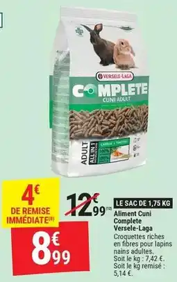 Gamm vert Versele laga - aliment cumi complete versele-laga offre