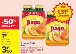 Carrefour Market Jus de fruits pago offre