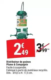 Gamm vert Facile - distributeur de graines plume & compagnie offre