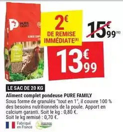 Gamm vert Complet - aliment pondeuse pure family offre
