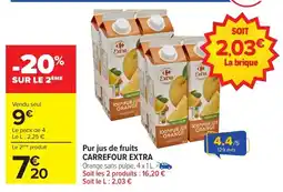 Carrefour Market Pur jus de fruits carrefour extra offre