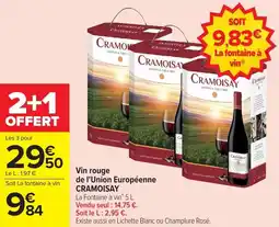 Carrefour Market Vin rouge de l'union européenne cramoisay offre