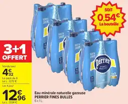 Carrefour Market Eau minérale naturelle gazeuse perrier fines bulles offre