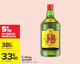 Carrefour Market Whisky j&b rare offre