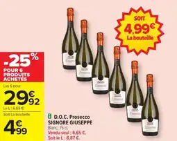 Carrefour Market D.o.c. prosecco signore giuseppe offre